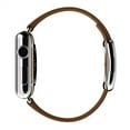 thumbnail image 4 of Modern Buckle Genuine Leather Strap for Apple Watch Band 44mm 40m 42mm 38mm Correa Leather Bracelet iwatch Series 5 4 3 6 SE Strap- 1 silver case, 4 of 9