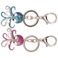 thumbnail image 4 of Llavero con diamantes de imitación Ticfox en forma de pulpo azul rosa rojo 2 piezas, 4 of 14