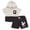 Mickey Dark Grey, variant on Disney Winnie the Pooh Baby Boys' French Terry Hooded Tee and Shorts Set Burnt Orange