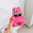 thumbnail image 3 of 3D Cool Rabbit Case for iPhone 14 Pro Max 6.7",3D Creative Cartoon Cool Sunglasses Rabbit Case for Women Girls Teens Kids,Cute Kawaii Character Bunny Soft Silicone Case for iPhone 14 Pro Max 6.7 inch, 3 of 6