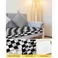 thumbnail image 4 of Simple Black White Checkered Couch Cushion Covers Stretch, Washable Sofa Seat Covers Individual Seat Cushion Sofa Slipcovers Lattice Buffalo Plaid Couch Cover Furniture Protector S-1PCS, 4 of 7