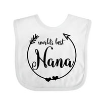 Inktastic World's Best Nana Girls Baby Bib