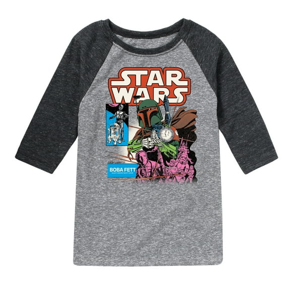 Star Wars - Boba Fett Comic Cover - Toddler And Youth Raglan