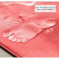 thumbnail image 4 of Soft Memory Foam Bath Mat Luxurious Absorbent Non Slip Bathroom Shower Rug 17" x 24" Coral, 4 of 5