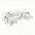 thumbnail image 3 of Modern Velvet Large U-Shaped Sofa 220cm for Living Room, 3 of 18