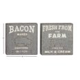 thumbnail image 3 of DecMode Indoor Grey Metal Farmhouse Sign Wall Decor, Set of 2, 3 of 9