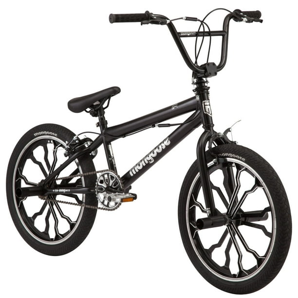 Mongoose Rebel kids BMX bike, 20inch mag wheels, ages 7 13, black