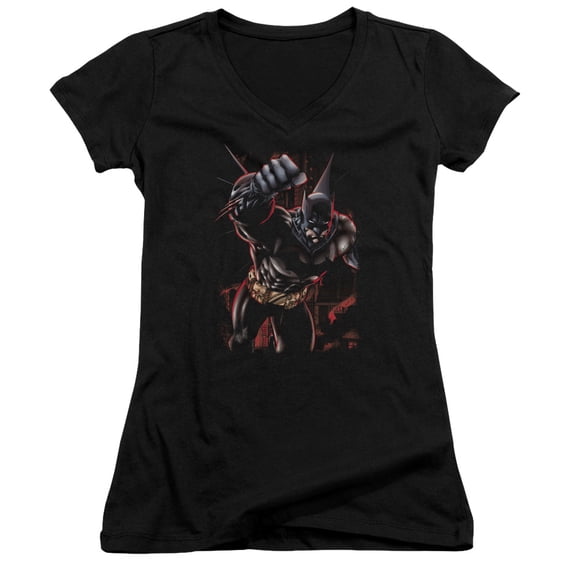 Batman Crimson Knight Junior Women's T-Shirt V-Neck Black