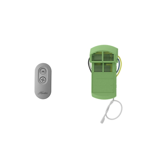 Luz de ventilador con mando a distancia Hunter 99772, color gris tórtola