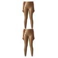 thumbnail image 3 of Qarigey Leggings de cuero para mujer, pantalones pitillo de Yoga de cintura alta, pantalones ajustados de Color sólido, medias sexis a la moda Amarillo 2XL 2piezas, 3 of 6