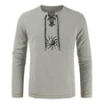 thumbnail image 4 of Birdeem Hauts à Manches Longues pour l'Été Mode Décontractée Imprimé Poche Manches Longues Col en V Blouses d'Été, 4 of 4