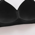 thumbnail image 3 of Womens Sports Bras Plus Size Lightly Lined Bra Feature V-Neck Wire-Free Bra Style W-868 Hook and Eye Closure V Neck Sports Bra Black S, 3 of 5