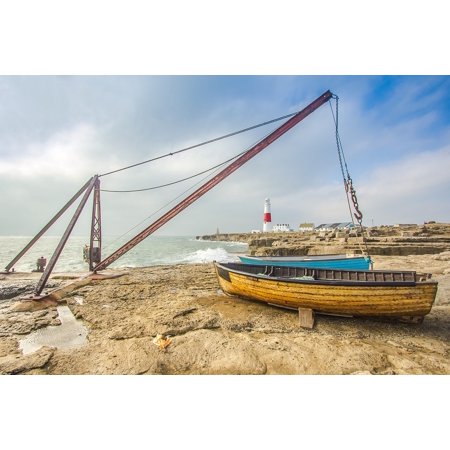 - Canvas Print Coast Lighthouse Fishing Boats Portland Ocean Stretched Canvas 10 x 14