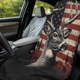 thumbnail image 3 of Xixirimido American Flag Hunting Elk Print Car Seat Towel Covers Car Accessories Athletic Running Towel Post Workout Sweatproof Washable Bucket Seat Cover Non Slip for Outdoor Sport, 2 Pack, 3 of 8