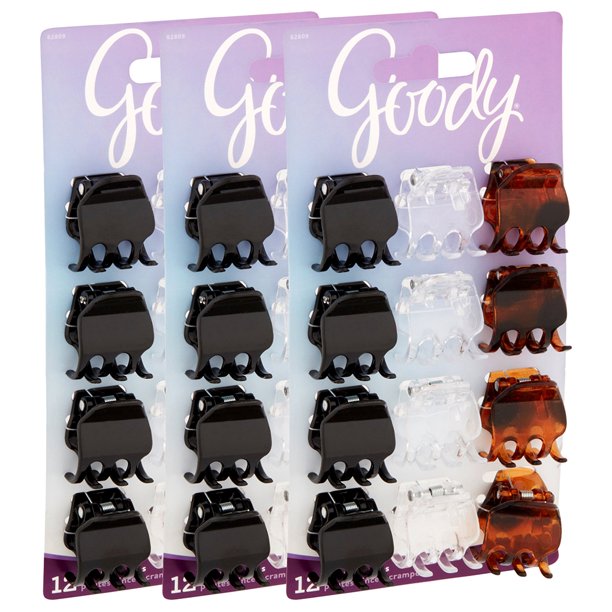 36 Count Goody Hair Clips Small Claw Assorted Colors May Vary Walmart