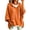Orange-03, variant on Perfectbot Women's Oversized Half Sleeve Hoodie Soft Waffle Knit Quarter Zip Pullover Casual Top