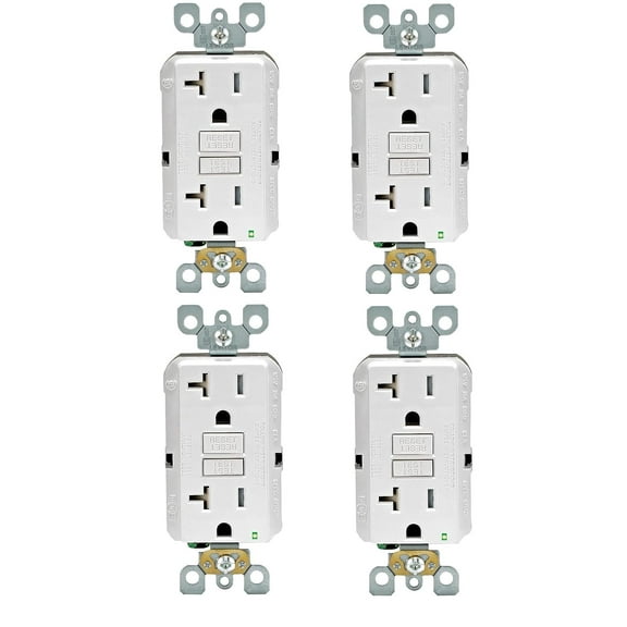 LUTRON 20 Amp 125-Volt Duplex SmarTest Self-Test SmartlockPro Tamper Resist GFCI