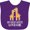Purple, variant on Inktastic Great Auntie Loves Me Giraffe Girls Baby Bib