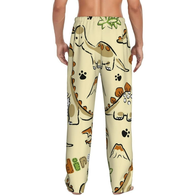 Disketp Cartoon Dinosaurs Men'S Pajama Pants - Ultra Soft Fleece