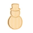 thumbnail image 3 of Sulaicai Christmas Serving Tray, Wooden Snowman Shaped Serving Platter, Charcuterie Board Serving Dishes for Party Candy Snack Fruit Tray Cheese Board Plate, 14 x 8 Inch, 3 of 7