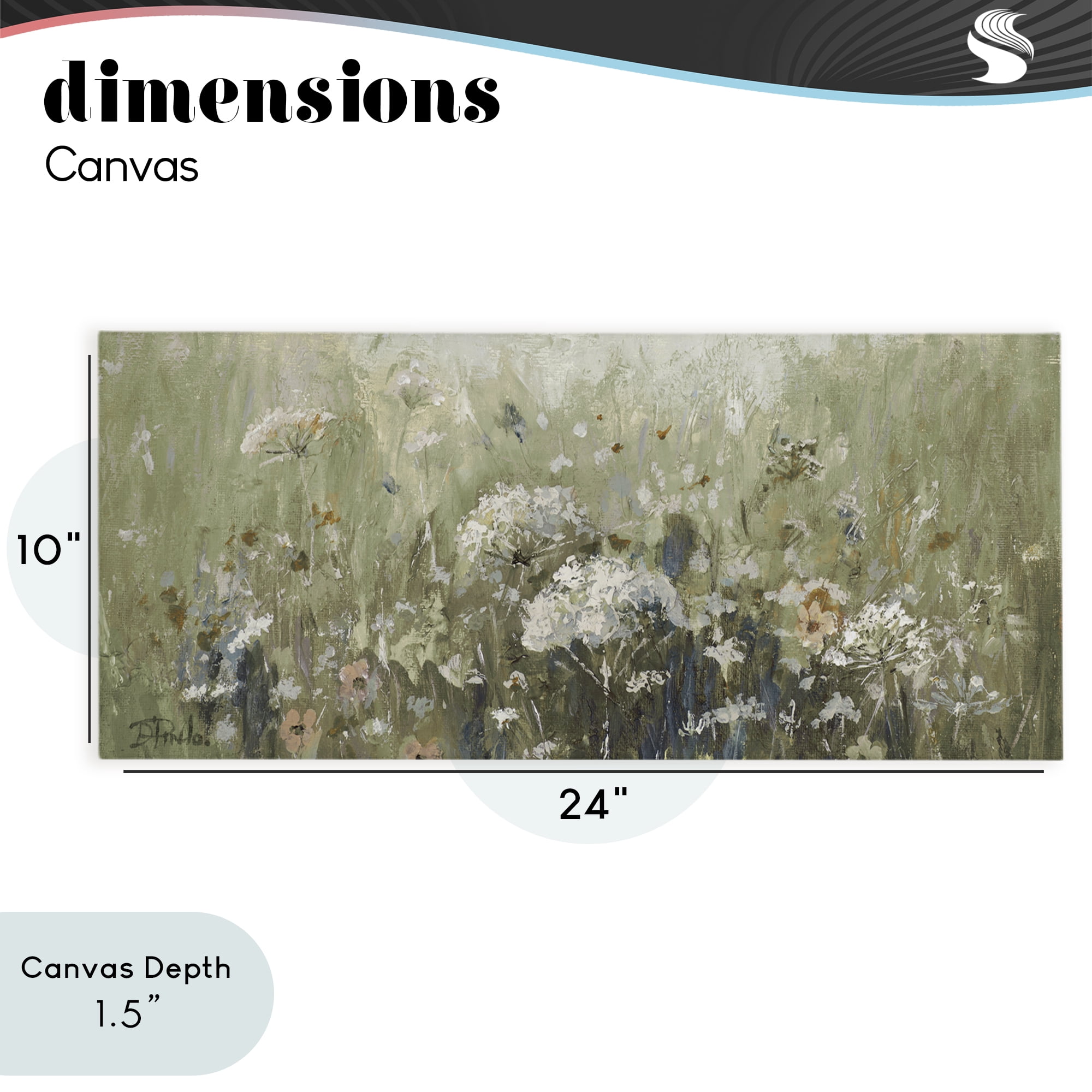 Stupell Industries Mistful Summer Meadow Scene Canvas Wall Art, design by Patricia Pinto