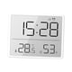 thumbnail image 5 of Reloj despertador higrómetro de interior con calendario y estación meteorológica con pantalla LCD. blanco, 5 of 9
