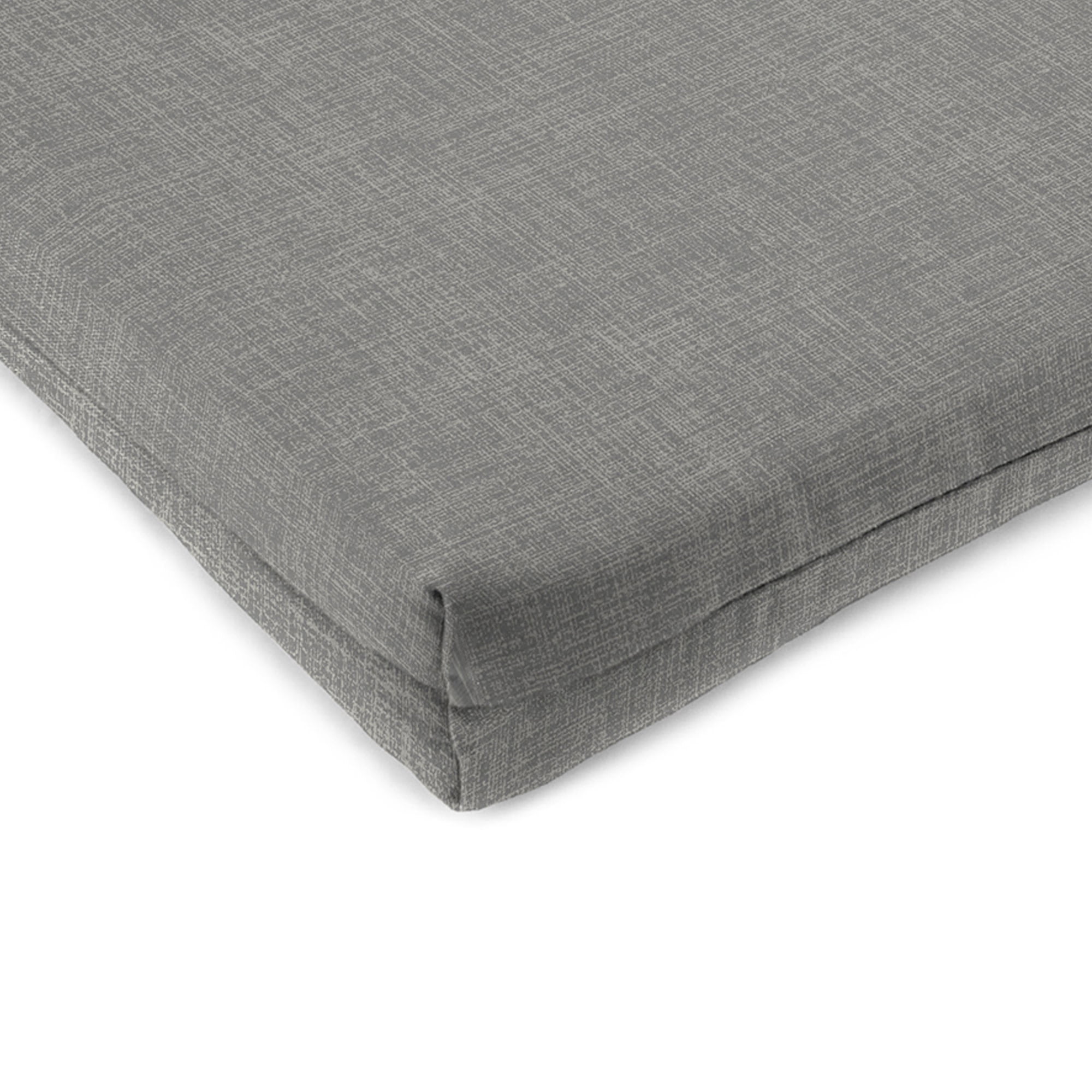 Jordan Manufacturing 17" x 19" Celosia Graphite Gray Crosshatch Rectangular Outdoor Chair Pad Seat Cushion with Ties (2 Pack)