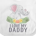 thumbnail image 4 of Inktastic I Love My Daddy Cute Elephants and Spring Flowers Boys or Girls Baby Bib, 4 of 4