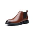 thumbnail image 4 of Woobling Mens Breathable Ankle Boots Office Anti Slip Pointed Toe Booties Casual Brown 7.5, 4 of 9