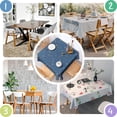 thumbnail image 4 of Sun Moon Cloud Star Pattern Square Tablecloth,Waterproof Square Table Cover,Wipeable Spillproof Washable Table Cover for Home Kitchen Party Decor 42"X42"(107x107cm), 4 of 6