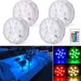 thumbnail image 1 of Boat Lights Wireless  Battery Powered Operated Marine Led Interior Light for Boat Deck Courtesy Light  for Fishing Pontoon Sailboat Kayak  Remote Control Multi Color Changing  RGB  4PCS, 1 of 15