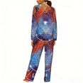 thumbnail image 2 of Womens Lounge Sets 2 Piece Pajamas Outfits Long Sleeve Casual Sweatsuits, Magic Circle With Zodiacs Sign, 2 of 6