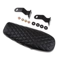 thumbnail image 4 of Motorcycle Vintage Cafe Racer Saddle Seat Stylish Rhombus Pattern , Black Waterproof Artificial Leather, 4 of 8