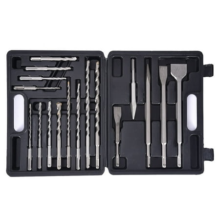 

17pc Hammer Drill SDS+ Plus Bit Bits Chisel Set Concrete Fits
