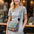 thumbnail image 2 of ZUXONGSY Sea Turtle Starfish Coral Plumeria Print Shoulder Handbag for Women Fashion Crossbody Travel Purse PU Leather Satchel with Adjustable Wide Strap for Shopping Working, 2 of 7