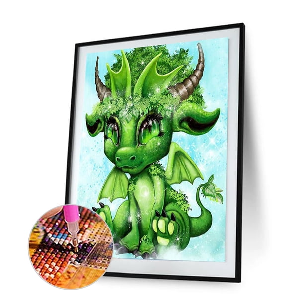 Cuadros Decorativos Diamond Painting 5D Colorful Dragon Full Round Drill Rhinestone Kit (A4024) DQrwqpou Nuevos Originales