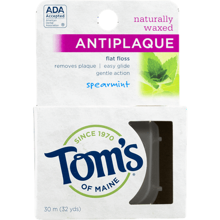 Tom's Of Maine Antiplaque Flat Floss Spearmint, 32.0 YARDS