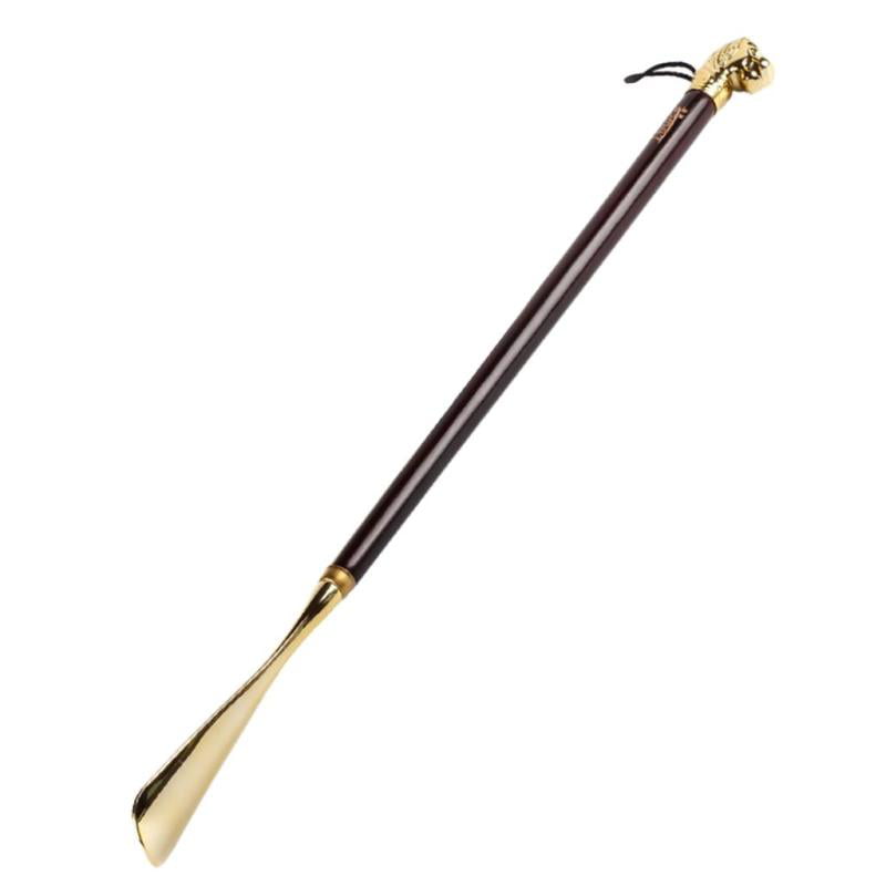 Wooden Long Handled Shoe Horn with Back Scratcher 22 inch 58 cm Long Shoehorn 