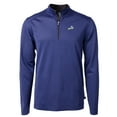 thumbnail image 2 of Men's Cutter & Buck  Blue/Black Florida Gulf Coast Eagles Big & Tall Virtue Eco Pique Micro Stripe Recycled Quarter-Zip, 2 of 3