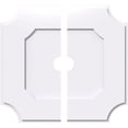 thumbnail image 1 of Ekena Millwork CMP40LE2-05000 40 in. OD x 5 in. ID Square Locke Architectural Grade PVC Contemporary Ceiling Medallion - 2 Piece, 1 of 1