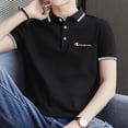 thumbnail image 3 of Casual Hombres Polo Camiseta Liso Cuello De Gran Tamaño De Manga Corta Polo:cod & Ready Stockpangjing, 3 of 4