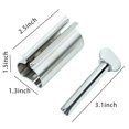 thumbnail image 2 of Exprimidor de pasta de dientes 2 piezas, exprimidor de tubo de metal Escurridor de tubo de acero inoxidable Soporte de asiento de pasta de dientes (Plata) oso de fresa Hogar, 2 of 5