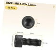 thumbnail image 2 of Bybiment Cap Screws (M8-1.25x22mm) 50 Pieces, Carbon Steel Drive DIN912/ISO4762 Metric Oxide - Machine Grade 12.9 Internal Hex Screw UNC Coarse, 2 of 7