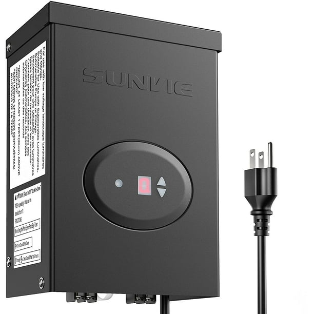 SUNVIE 200W Low Voltage Landscape Lighting Transformer with Timer and