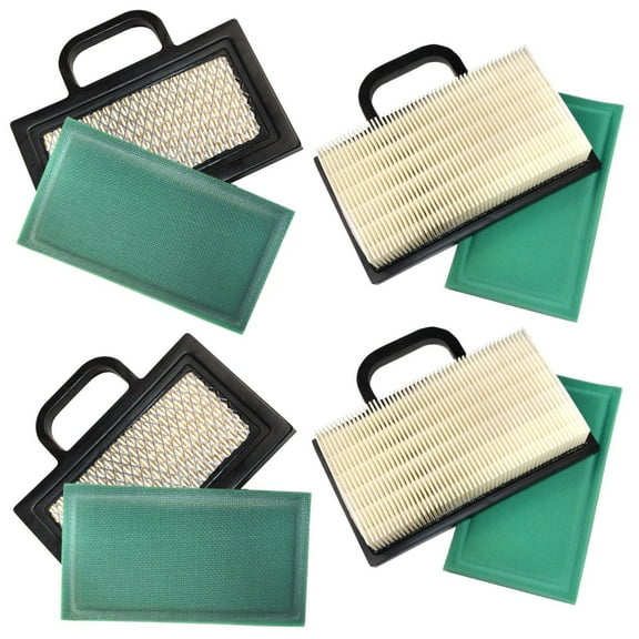 HQRP 4-pack Air Filter Cartridge w/ Pre-cleaner for Briggs & Stratton 698754, 691007, 499486 / 499486S, 5063, 5069 & 273638 / 273638S Pre-filter Replacement