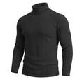 thumbnail image 5 of Mifsaly Mens Turtleneck Sweaters Slim Fit Long Sleeve Ribbed Knit Sweaters Comfortable Stretchy Warm Fall Winter Undershirt Tops Black,S, 5 of 9