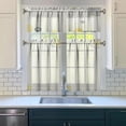 thumbnail image 3 of Abstract Colorful Geometric Kitchen Curtain Valance 3 Piece Set Farmhouse Kitchen Curtains and Valance Set Short Curtain Sink Window Decor 36 Inch Small Window Treatment Tier 275x36 Length, 3 of 6