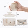 thumbnail image 3 of Elborse Marble Coasters Set of 6 Round Handmade 3.5" inches White Onyx Stone Coaster for Drinks with Holder & Lid, Ideal for Dining Table, Coffee Table, and Office Desk, 3 of 7
