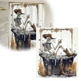 thumbnail image 1 of Fabric Shower Curtain Liner Polyester Reinforced Rustproof Halloween Design Water Resistant Machine Washable for Bathroom Tub Enclosure, 1 of 5