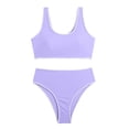 thumbnail image 3 of lnmuld Girls' Two Piece Bikini Swimsuit Set Cute Beach Bathing Suit Kids Casual Swim Wear Size:9-10 Years, 3 of 5